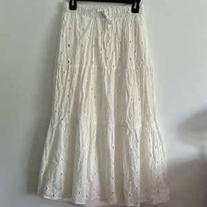 White eyelet skirt